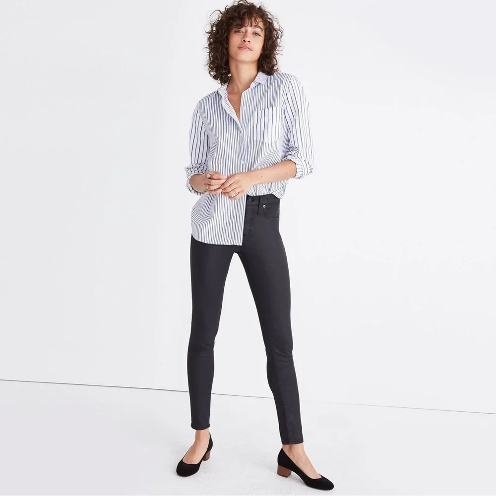 Madewell High-Riser Skinny Coated Jeans Black Size 25